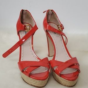 Miu Miu red heel sandals women shoes size 40